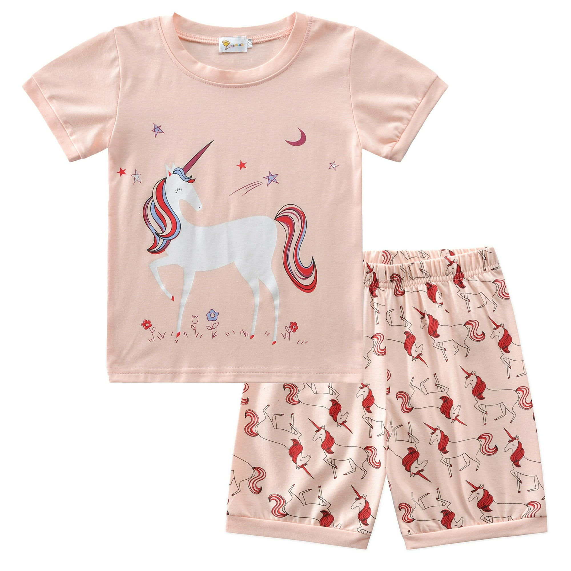 Pajamas for Girls Unicorn Pjs Sets Little Kids Cotton Pyjama Sleepwear